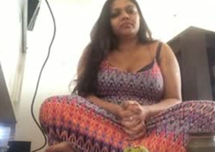 Big Pakistani mom exposes the brush coochie on camera